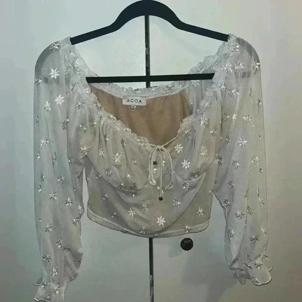 Acoa White blouse - Picture 3 of 10